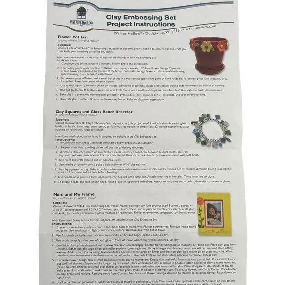 Clay Embossing Bundle Walnut Hollow Embossing Set and Sculpey Tool Kit Pls Read - Picture 6 of 6